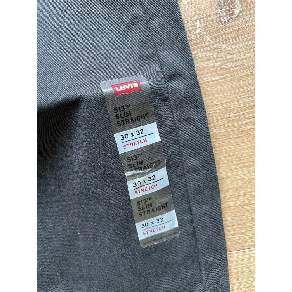 Levi's 513 Slim Straight Jeans Men's Size 30x32 Gray Stretch New